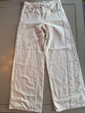 TWP Wide Leg Women's Jeans in Off-White